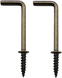 2 Zoll 1 Form Schraubhaken Bronze L Form Haken 7 Form Einschraubhaken 20 Stück - Bild 1 von 3