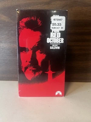 The Hunt for Red October 1990 VHS PG Sean Connery Original Watermarks Seal Movie - Image 1 of 4