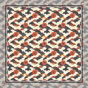 Deko Stoffservietten - 2 Größen | Asiatisches Muster Schwarz & Rot (PG-PTVTG-70) - Bild 1 von 3