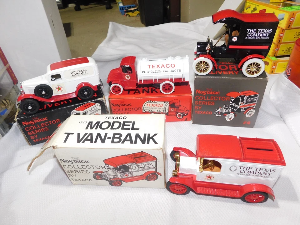 Texaco Mack Tanker MODEL T FORD Ertl Nostalgic Collector Series SET 1 2 3 4 - Image 1 of 4