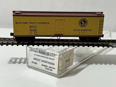 MICRO TRAINS 47330 GREAT NORTH WESTERN FRUIT EXPRESS 40' FRIGORÍFICO DE MADERA 72102 N Foto 1 de 4
