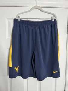 Pantalones cortos ligeros usados WVU Nike con bolsillos. Azul marino. XXL - Imagen 1 de 6
