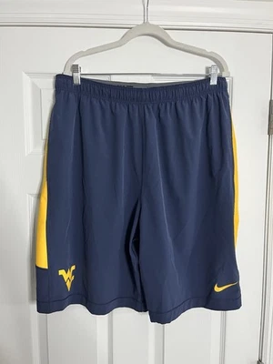 Used WVU Nike Lightweight Shorts W/ Pockets. Navy. XXL - Image 1 of 4