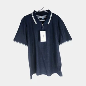 Denim & Flower Navy Sweater Polo - Picture 1 of 4