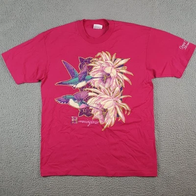 Camiseta de los 90 Great Smoky Mountains Hummingbird talla L caprichosa naturaleza flor de colección Foto 1 de 4