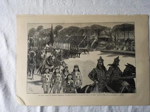 RKIZ 1893 Zeitungsdruck 507 Villa Borghese Rom König Silberhochzeit - Bild 1 von 2