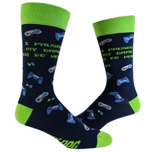 Para hombres Pausé Mi Juego Para Estos Calcetines Divertidos Nerd Videojuego Novedad Calzado - Imagen 1 de 9