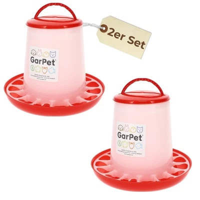 2x Futterautomat Hühner 3 Kg Futterspender Futtertrog Küken Hühnerfutter Automat - Bild 1 von 4