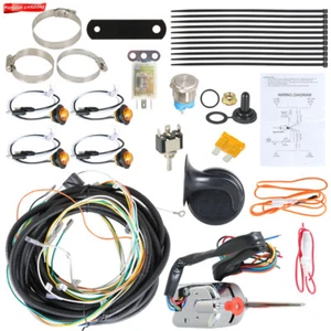 LED Turn Signal Light Kit w/Horn Column Turn Switch For UTV Polaris Can Am Honda - Picture 1 of 9
