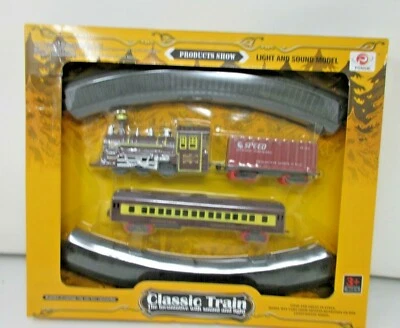 CLASSIC TOY TRAIN SET TRACK LIGHT ENGINE BOXED -New - Image 1 of 2