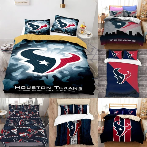 Houston Texans 3 Pieces Bedding Set Pillowcases Quilt/Duvet/Comforter Cover Gift Cover