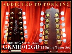 Juego de cabezales de máquina Takamine serie G GKMH012GD vintage de 12 cuerdas / pieza OEM - Imagen 1 de 15