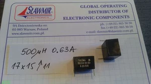 Talema 500uH 0.63A bobina, estrangulador, inductor, bloque, montaje PCB Lote-2 piezas - Imagen 1 de 2