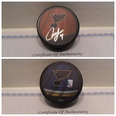 Cam Fowler Autografiado Firmado St Louis Blues Puck Certificado de Autenticidad - Disco Retro Reverso Foto 1 de 3