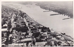 RPPC Fountain City, WI - Am Mississippi vom Bluff - Bild 1 von 2
