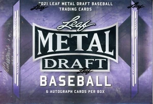 2021 LEAF METAL DRAFT BASEBALL SEALED HOBBY BOX 6 AUTOGRAPHS PER BOX - Picture 1 of 1
