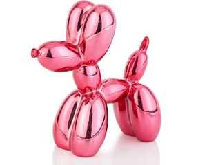 Shiny Balloon Dog Statue Decor, 4 inch Electroplate Pink Balloon Dog Animal S... - Picture 1 of 6