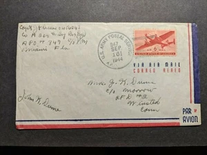 APO 847 HENRY BARRACKS, PUERTO RICO 1944 Censored WWII Army Cover 209th Inf Bn - Picture 1 of 2