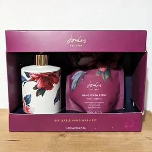 Joules Gold Rot Burgund Floral Keramik Nachfüllbar Handwäsche Seifenspender - Bild 1 von 3