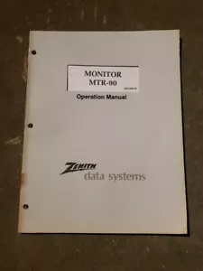 Heathkit Zenith MTR-90 Monitor Operation Manual for Z-89/90 - Picture 1 of 9