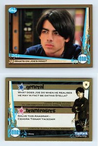 What's On Joe's Mind? #11 Jonas Brothers 2010 Disney Pop Quiz Topps Card