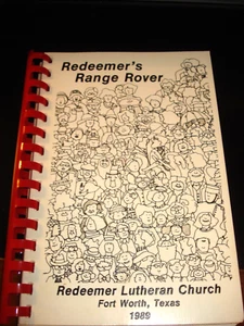 Vintage Redeemers Range Rover Lutheran Church Cook Book Fort Worth Tx 1989 - Bild 1 von 4