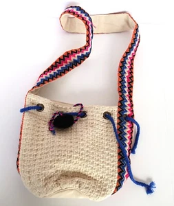 Ranee's woven multi color boho style bucket cross body style purse - Picture 1 of 6