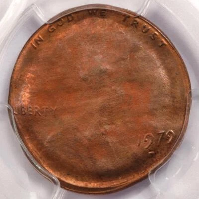 1979 D PCGS MS65RD Reverse Die Cap Lincoln Cent Mint Error Amazing Eye Appeal - Image 1 of 4