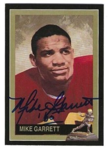 Autographed 1991 Heisman Collection MIKE GARRETT USC TROJANS card w/COA