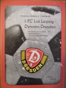 + Dynamo Dresden - 1.FC Lok Leipzig 18.10. 1980 Oberliga Fußballprogramm 13 - Picture 1 of 1
