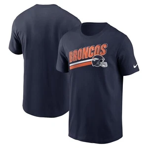 Men's Nike Navy Denver Broncos Essential Blitz Lockup T-Shirt size M - Picture 1 of 3