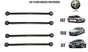 KIT 4 BRACCI BRACCETTI SOSPENSIONE POSTERIORI ALFA ROMEO 147 156 GT JTD T. SPARK - Foto 1 di 1
