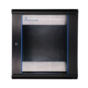 GABINETE DE MONTAJE EN RACK EXTRALINK 12U 600X450 MONTADO EN PARED NEGRO - Imagen 1 de 4