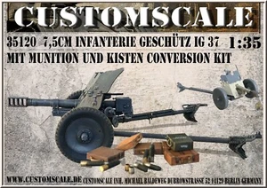 CS 35120 7,5cm Infanteriegeschütz IG37 mit Munition und Kisten  Customscale 1:35 - Bild 1 von 5