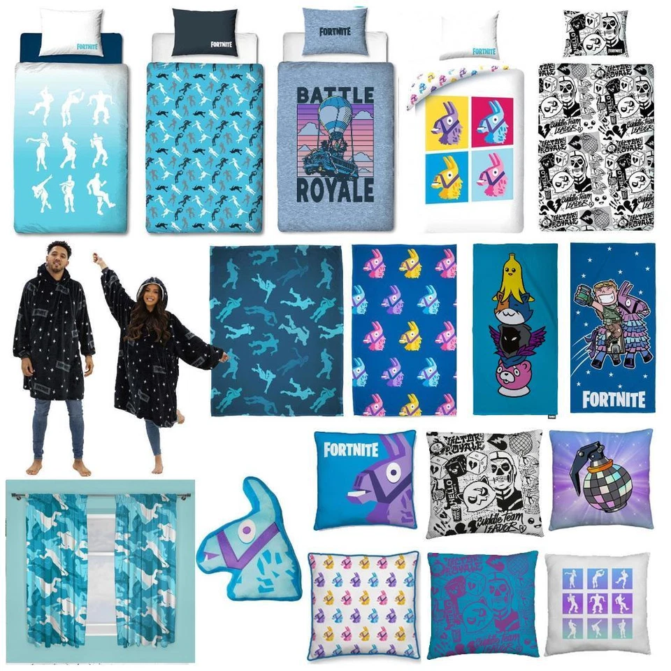 Set copripiumone gamma camera da letto giochi Fortnite tende coperte felpe con cappuccio - Immagine 1 di 1