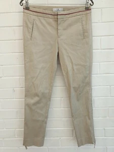 Armani Exchange Brown Chino Pant Zip Cuff Size Tag 8 Womens W32.5 JE303 - Picture 1 of 10