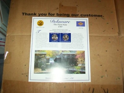 Postal Commemorative Society Delaware Statehood Quarters & Stamps - Image 1 of 4