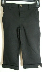 Pantaloni in jersey Me & Henry neri con polsino arrotolato elastico dietro vita ragazzo 6/12 mesi nuovi con etichette - Foto 1 di 4