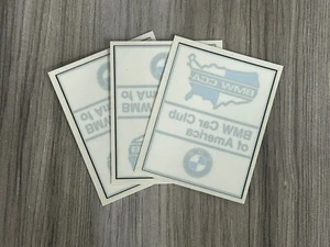 BMW CCA Car Club Of America Indoor Window Cling Decal Sticker Old Style 3 Pack - Picture 1 of 3