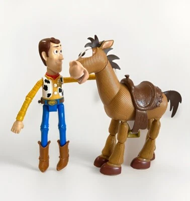 Disney Toy Story Posable Woody and Bullseye Plastic Articulated 9” Toys Figures - Image 1 of 4