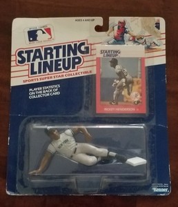 Rickey Henderson Starting Lineup Figurine & Card 1988 New York Yankees 2X Series