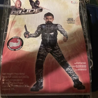 Fantasia masculina criança GI Joe retaliação luxo peito muscular camuflagem bloqueio de estrada - Imagem 1 de 4