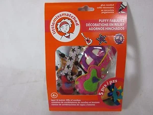 Little Miss Matched Puffy Fabulitz - 5 Pieces Guitar Star Peace Sign - Picture 1 of 3