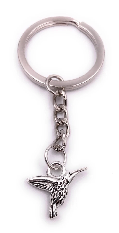 Hummingbird Bird Key Ring Pendant Silver Made of Metal - Image 1 of 1