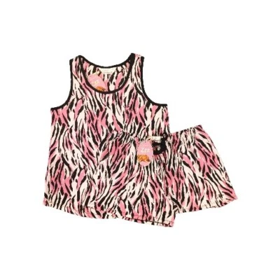 Peter Alexander Womens Pink Zebra Print Pyjama Set Tank Top & Shorts New - image 1 of 4