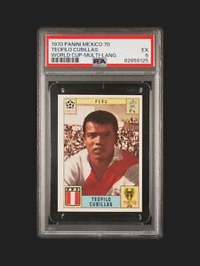 1970 Panini World Cup Mexico 70 - Teofilo Cubillas - Red & Black Back - PSA 5