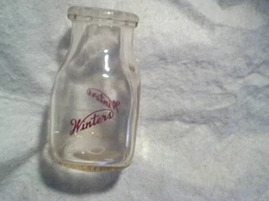 Botella de leche líquida de media pinta Winters Dairy 1952, vintage, antigua - Imagen 1 de 4