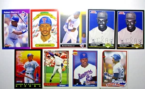 Ruben Sierra Baseball Karten Lot 9 Karten - Texas Rangers Vintage RF - Lot #5B - Bild 1 von 7