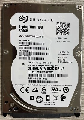 Hard Disk Seagate 500GB SATA 2.5" ST500LT012 usato, in ottime condizioni - Immagine 1 di 4
