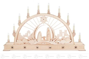 Schwibbogen mit Christi Geburt, elektrisch beleuchtet BxHxT 78 cmx46 cmx8 cm  - Picture 1 of 1